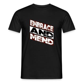 Réseau de soutien Relations de soutien Heureux - T-shirt homme - noir - Devant - AI Model Male 178 light (178cm)