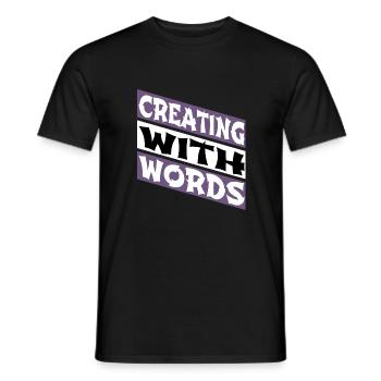 dictons écriture techniques d’écriture - T-shirt homme - noir - Devant - AI Model Male 178 light (178cm)