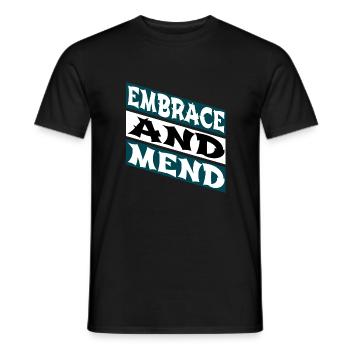 humor funny quote support awesome - Männer T-Shirt - Schwarz - Vorne - AI Model Male 178 light (178cm)