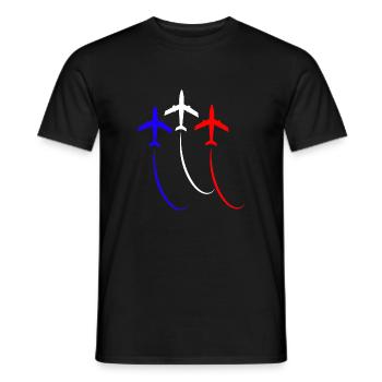 Französische Armee blau weiß rot - Männer T-Shirt - Schwarz - Vorne - AI Model Male 178 light (178cm)