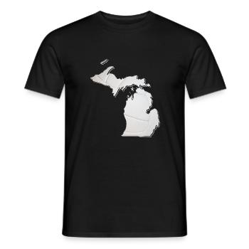 Michigan (USA) | echter Volleyball | Landkarte - Männer T-Shirt - Schwarz - Vorne - AI Model Male 178 light (178cm)