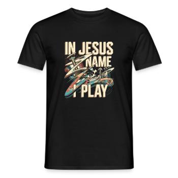 Rhythm for faith - Men's T-Shirt - black - Front - AI Model Male 178 light (178cm)