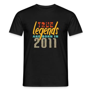 Les vrais légendes sont nés en 2011. Année 2025. - T-shirt homme - noir - Devant - AI Model Male 178 light (178cm)