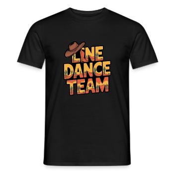 Line Dance Group Team Family Dancing - Men's T-Shirt - black - Front - AI Model Male 178 light (178cm)
