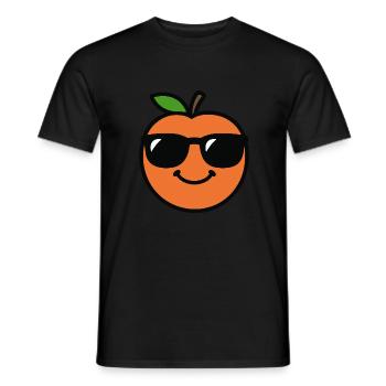Orangenkopf - Männer T-Shirt - Schwarz - Vorne - AI Model Male 178 light (178cm)