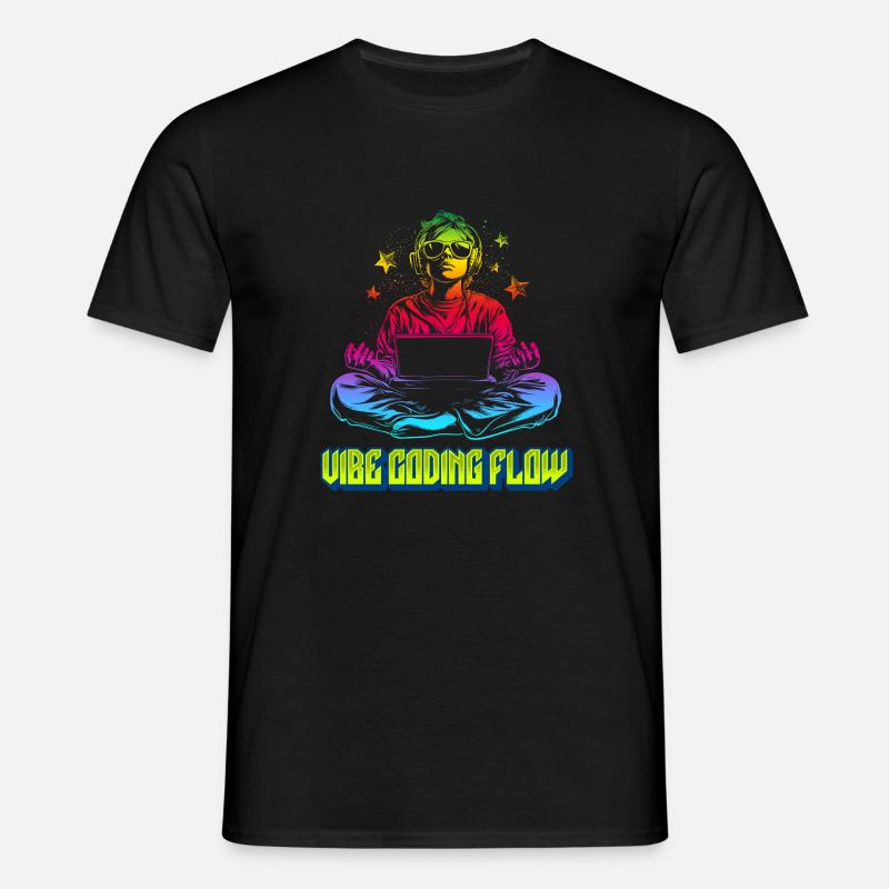 VIBE CODING FLOW – Programmeurs et codeurs - T-shirt Homme - noir