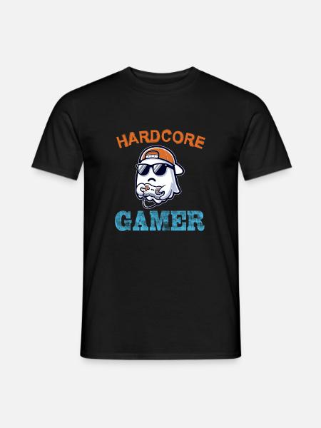 Hardcore GAMER Gaming Geburtstagsgeschenk - Männer T-Shirt - Schwarz