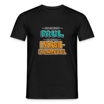 Ich bin nicht faul – Lustiger Spruch - Männer T-Shirt - Schwarz - Vorne - AI Model Male 178 light (178cm)