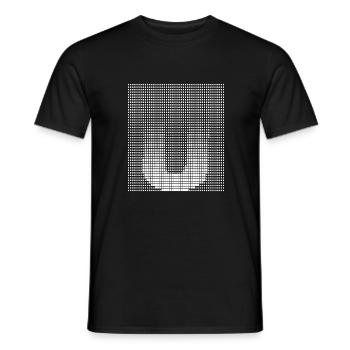 Letter U, Name, der Buchstabe U - Männer T-Shirt - Schwarz - Vorne - AI Model Male 178 light (178cm)