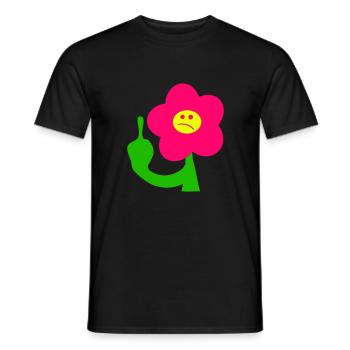 Fuck You Flower - Männer T-Shirt - Schwarz - Vorne - AI Model Male 178 light (178cm)
