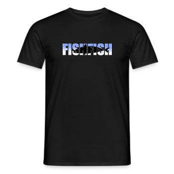 Fish - Men's T-Shirt - black - Front - AI Model Male 178 light (178cm)