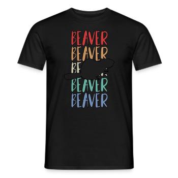 Biber - Männer T-Shirt - Schwarz - Vorne - AI Model Male 178 light (178cm)