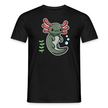 Enigma Axolotl Design für Axolotl-Liebhaber - Männer T-Shirt - Schwarz - Vorne - AI Model Male 178 light (178cm)