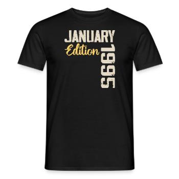 Geburtstagsgeschenk geboren im Januar 1995 - 1995 - Männer T-Shirt - Schwarz - Vorne - AI Model Male 178 light (178cm)