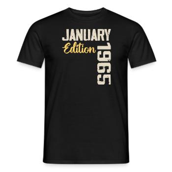 Cadeau D'anniversaire Nées En Janvier 1965 - 1965 - T-shirt homme - noir - Devant - AI Model Male 178 light (178cm)
