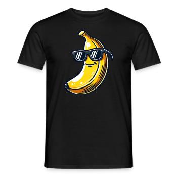 Coole Banane Obst Sommer Sonnenbrille Fruchtig - Männer T-Shirt - Schwarz - Vorne - AI Model Male 178 light (178cm)