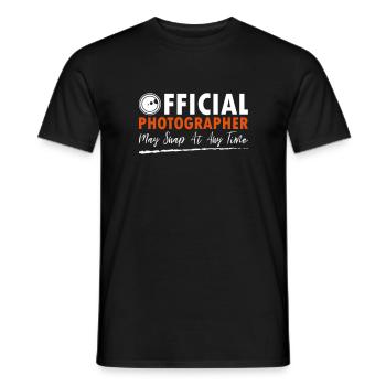 Official Photographer - Männer T-Shirt - Schwarz - Vorne - AI Model Male 178 light (178cm)