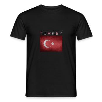 Turkey Flag Istanbul Ankara - Men's T-Shirt - black - Front - AI Model Male 178 light (178cm)