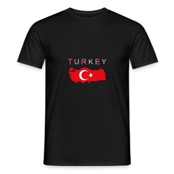 Turkey Map Flag Ankara Istanbul - Men's T-Shirt - black - Front - AI Model Male 178 light (178cm)