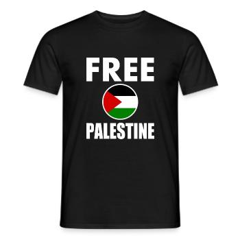 Free palestine - T-shirt homme - noir - Devant - AI Model Male 178 light (178cm)