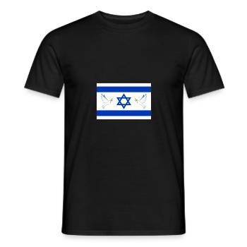 Israel Flagge Friedenstaube Peace Frieden Nahost - Männer T-Shirt - Schwarz - Vorne - AI Model Male 178 light (178cm)
