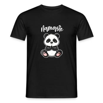 Yoga Panda Namaste - Männer T-Shirt - Schwarz - Vorne - AI Model Male 178 light (178cm)