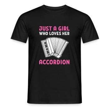 accordéon - T-shirt homme - noir - Devant - AI Model Male 178 light (178cm)