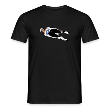 Rennrodeln - Rodeln - Rennrodler - Schlittenrennen - Männer T-Shirt - Schwarz - Vorne - AI Model Male 178 light (178cm)