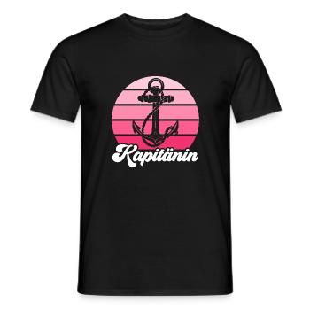 Segeln Bootsführerschein Seglerin Kapitänin - Männer T-Shirt - Schwarz - Vorne - AI Model Male 178 light (178cm)