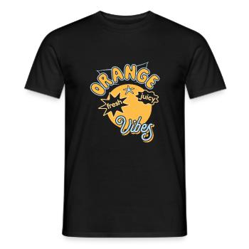 Orangen Vibes Juicy Fruits Sommer Sonne - Männer T-Shirt - Schwarz - Vorne - AI Model Male 178 light (178cm)