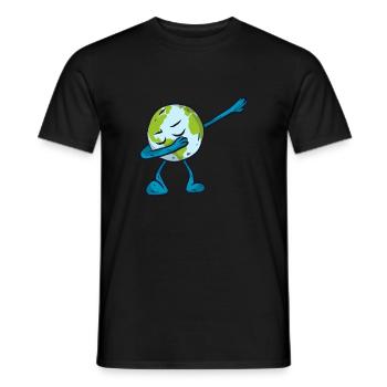 Dabbing Earth Tag der Erde - Männer T-Shirt - Schwarz - Vorne - AI Model Male 178 light (178cm)