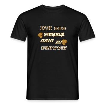 Ich sag Niemals Nein zu Brownie - Männer T-Shirt - Schwarz - Vorne - AI Model Male 178 light (178cm)