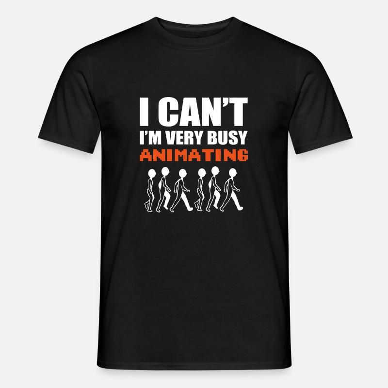 Busy animate screenwriter gift - Men's T-Shirt - black