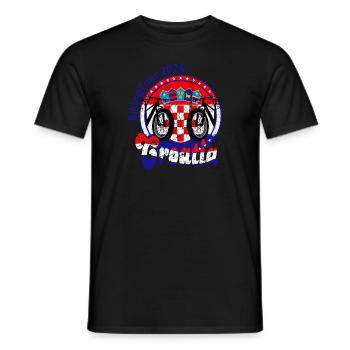 Kroatien Bikingtour 2024 - Männer T-Shirt - Schwarz - Vorne - AI Model Male 178 light (178cm)