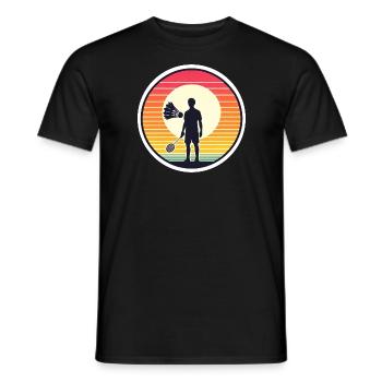 Badminton badminton badminton player - Men's T-Shirt - black - Front - AI Model Male 178 light (178cm)