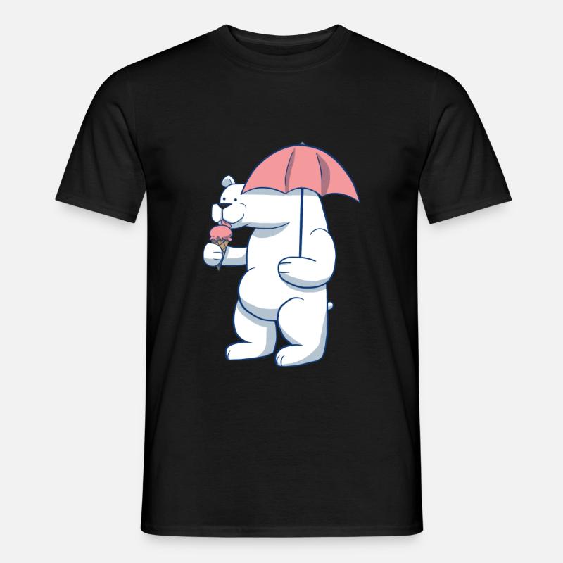 Eisbär Eis Eiscreme - Männer T-Shirt - Schwarz