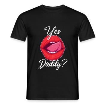 Yes Daddy? Sexy BDSM und Bondage Geschenk für - Männer T-Shirt - Schwarz - Vorne - AI Model Male 178 light (178cm)