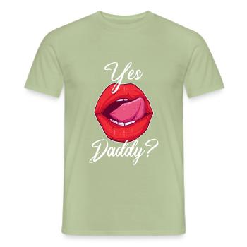 Yes Daddy? Sexy BDSM und Bondage Geschenk für - Männer T-Shirt - Sage - Vorne - AI Model Male 178 light (178cm)