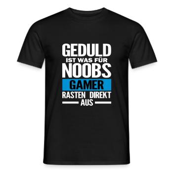La patience est pour les débutants Noob Gaming - T-shirt homme - noir - Devant - AI Model Male 178 light (178cm)
