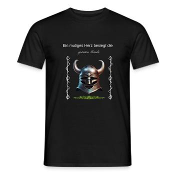 Wikinger Spruchshirt - Männer T-Shirt - Schwarz - Vorne - AI Model Male 178 light (178cm)