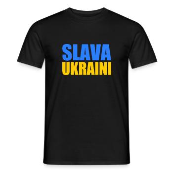 Slava ukraini - Men's T-Shirt - black - Front - AI Model Male 178 light (178cm)