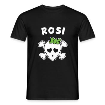 Piratin Rosi Design für Mädchen und Frauen - Männer T-Shirt - Schwarz - Vorne - AI Model Male 178 light (178cm)