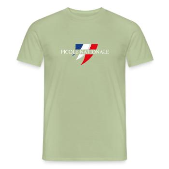 Picole Nationale - T-shirt homme - vert sauge - Devant - AI Model Male 178 light (178cm)