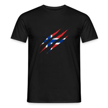 Drapeau de la Norvège se griffe les griffes Oslo UE Europe Odin - T-shirt homme - noir - Devant - AI Model Male 178 light (178cm)