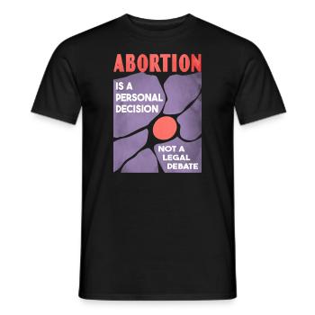 Affiche Pro Choice - Graphique Vintage des années 60 - T-shirt homme - noir - Devant - AI Model Male 178 light (178cm)