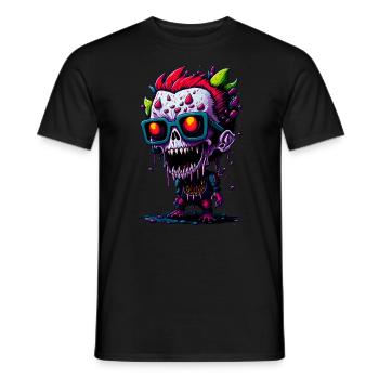 Bunter cooler Zombie - Männer T-Shirt - Schwarz - Vorne - AI Model Male 178 light (178cm)