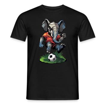 Football Joueur De Football Éléphant Meilleure Vente Football - T-shirt homme - noir - Devant - AI Model Male 178 light (178cm)