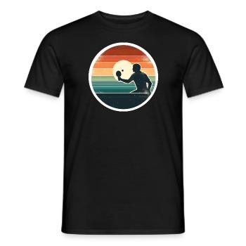 Tennis de table Joueur de tennis de table - T-shirt homme - noir - Devant - AI Model Male 178 light (178cm)