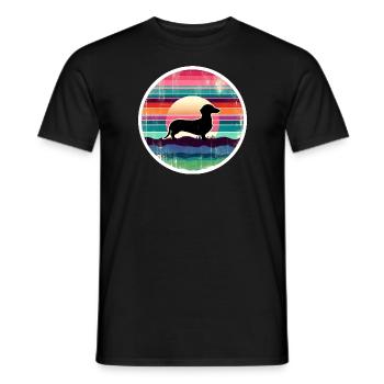 Teckel - T-shirt homme - noir - Devant - AI Model Male 178 light (178cm)