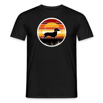 Teckel - T-shirt homme - noir - Devant - AI Model Male 178 light (178cm)